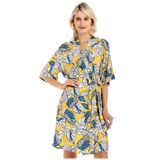 Naisten Lyhyt Puuvilla Kimono