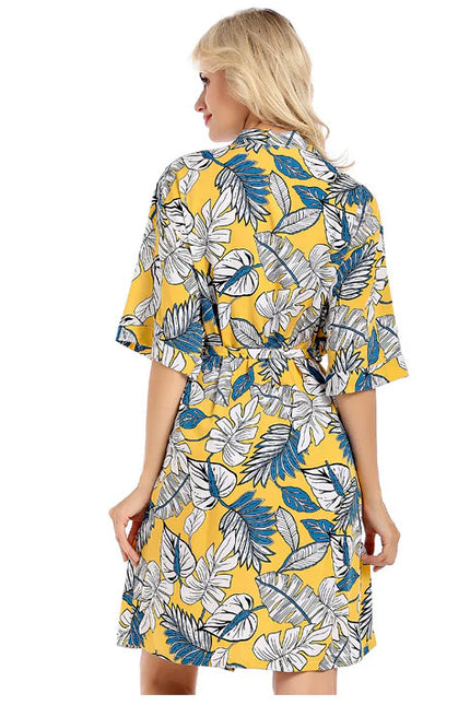 Naisten Lyhyt Puuvilla Kimono