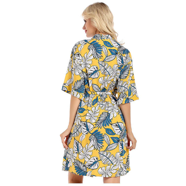 Naisten Lyhyt Puuvilla Kimono