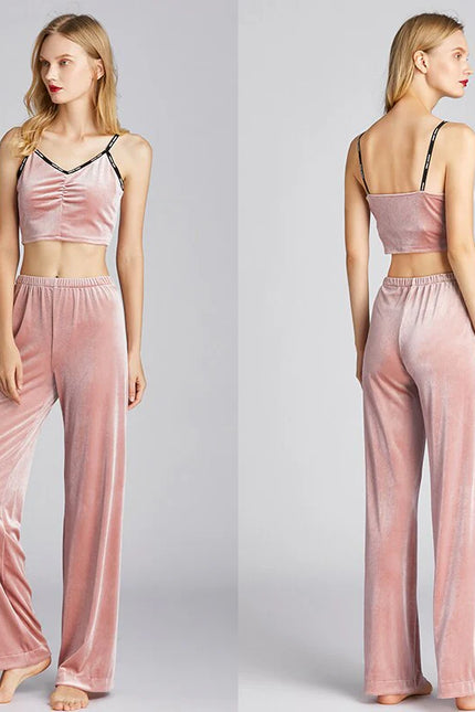 Vaaleanpunainen Sametti Pyjama