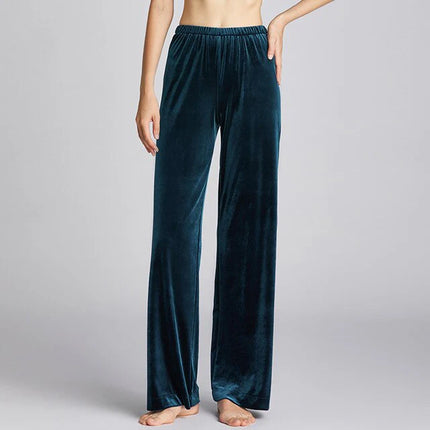 Pyjama Velours Bleu-Peignoir Avenue