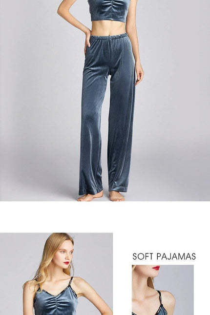 Naisten Lyhytnukkainen Sametti Pyjama