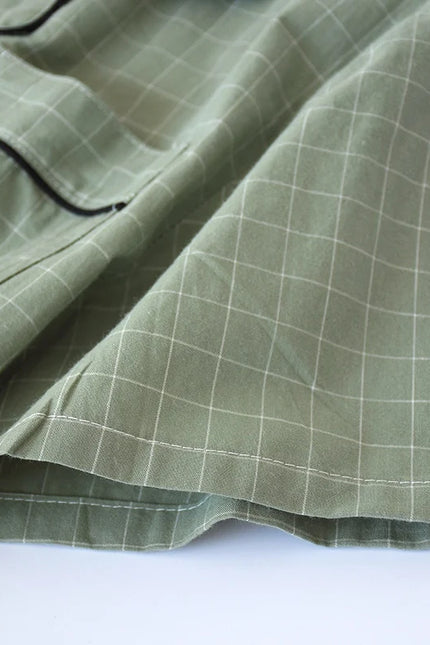 Vihreä Puuvilla Lyhyt Pyjama