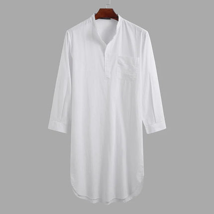 Liquette en Coton Blanc-Peignoir Avenue
