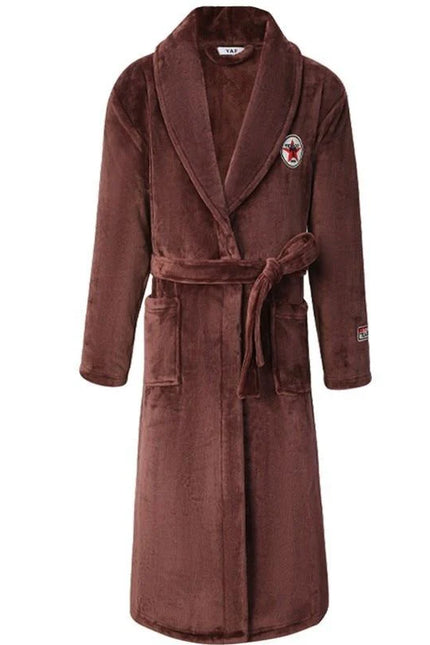 Peignoir en Polaire Marron Superbe