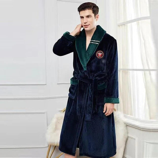 Miesten Lyhyt Fleece Kylpytakki