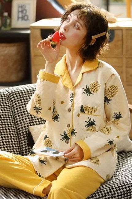 Naisten Ananas Pyjama