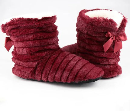 Chausson Chaussette Fourrure Rouge