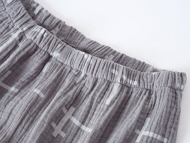 Miesten Harmaa Kennokuvioinen Lyhyt Pyjama