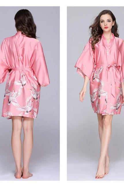 Lyhyt Satiini Kimono