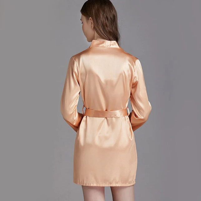 Naisten Lyhyt Satiini Kimono