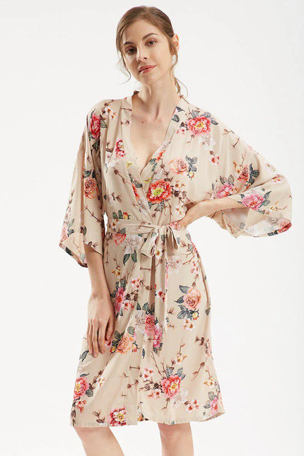 Kimono Beige Satin