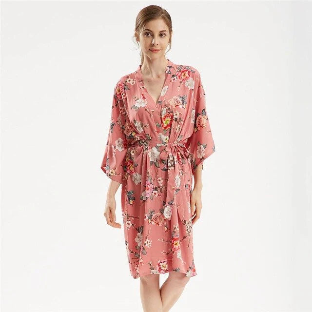 Kimono Satin Rose