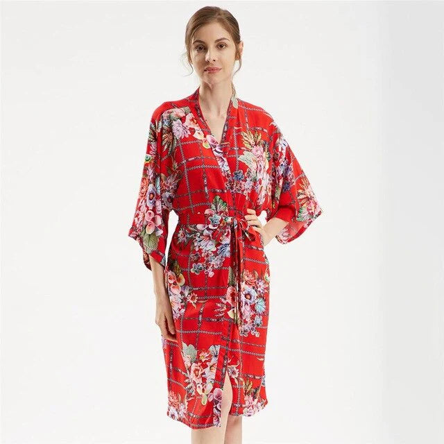 Veste Kimono Femme Rouge