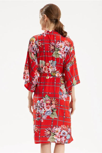 Naisten Punainen Kimono Takki