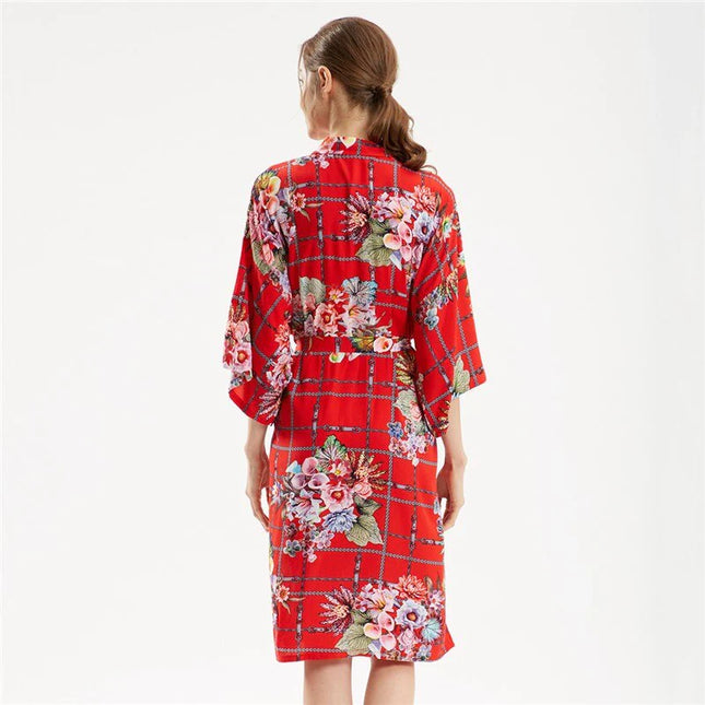 Naisten Punainen Kimono Takki