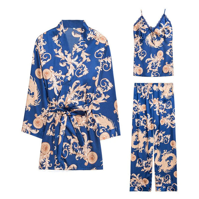 Sininen Satiini Pyjama