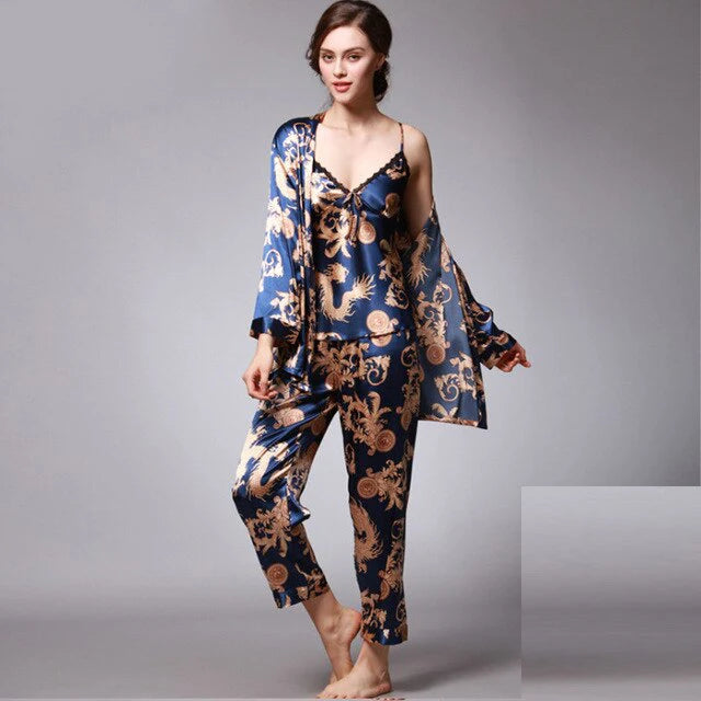 Pyjama Satin Bleu