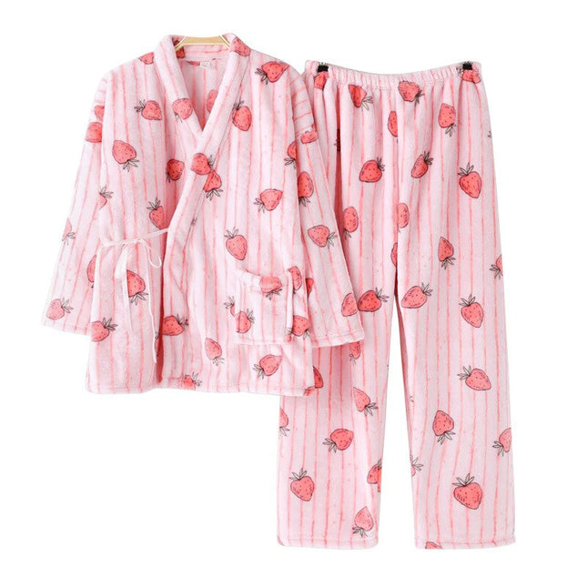 Naisten Vaaleanpunainen Fleece Pyjama