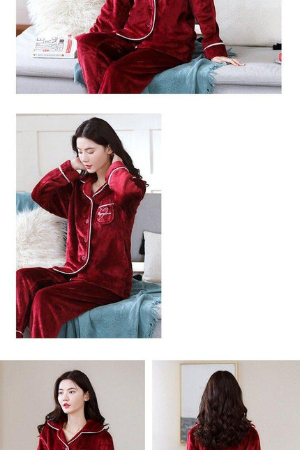 Punainen Fleece Pyjama