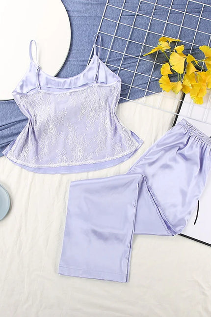 Pyjama Satin Lilas