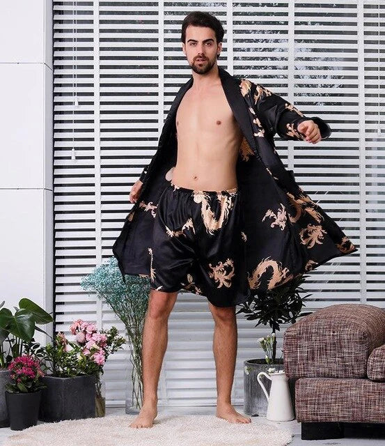 Pyjama Peignoir Hommes  Noirs