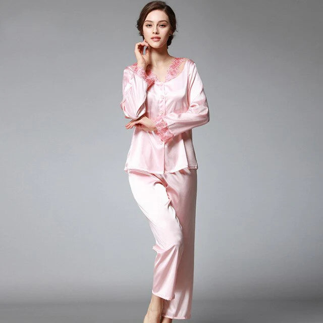 Pyjama Satin Léger Rose