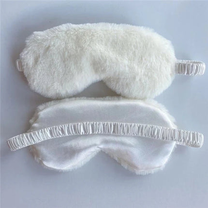 Masque De  Sommeil Peluche  Blanc