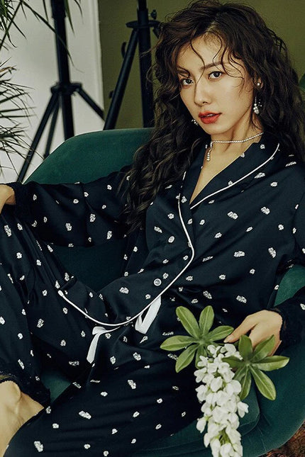Pyjama Satin Imprimé Chic