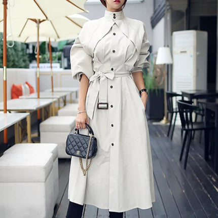 Manteau Sophistiqué Blanc-Peignoir Avenue