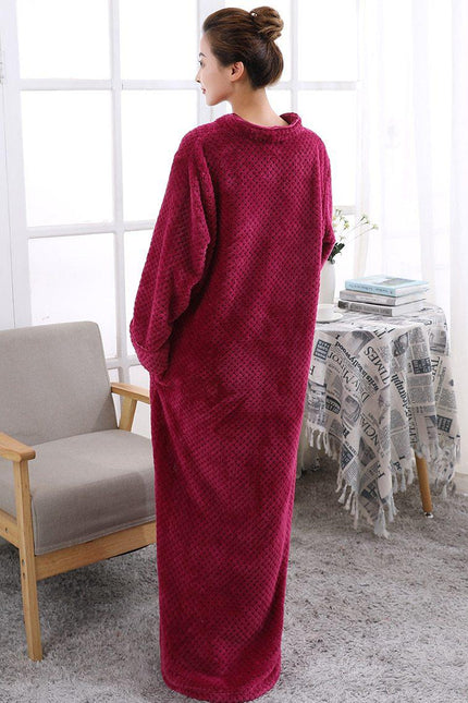 Punainen Fleece Kylpytakki