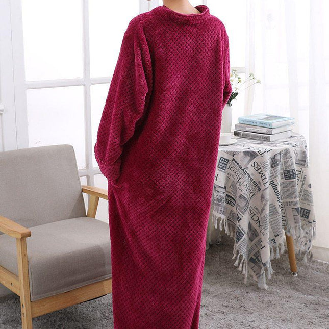 Punainen Fleece Kylpytakki