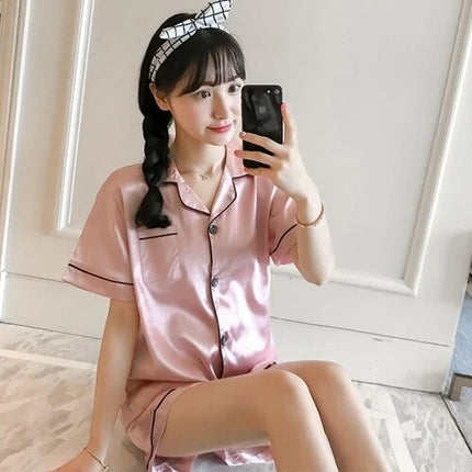 Pyjashort Satin Rose