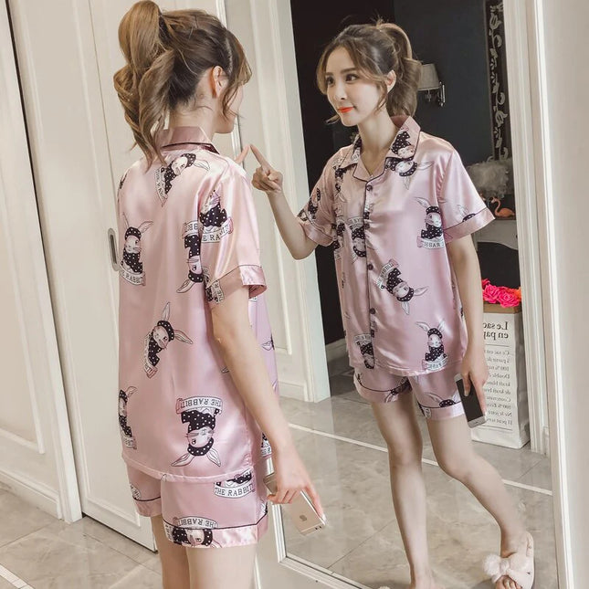 Vaaleanpunainen Lyhyt Pyjama
