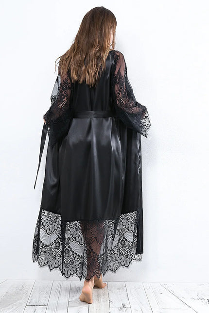 Black Kimono Dressing Gown