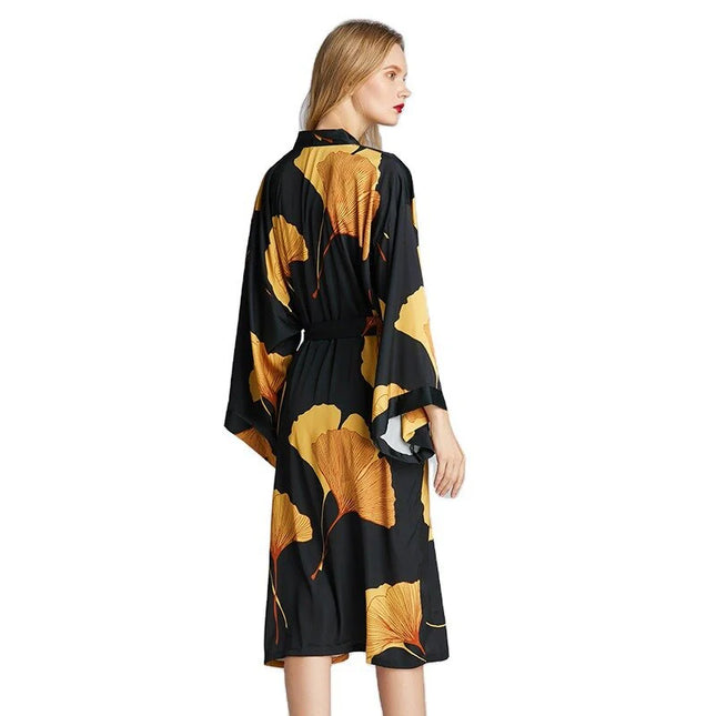 Naisten Pitkä Satiini Kimono