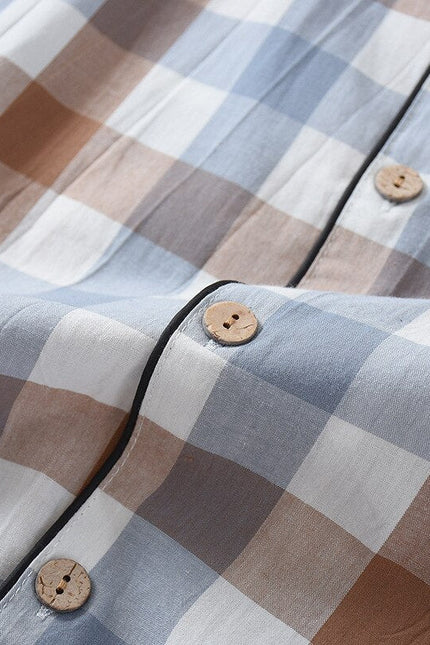 Sininen Ruudullinen Lyhyt Pyjama