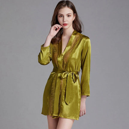 Kimono Satin Vert