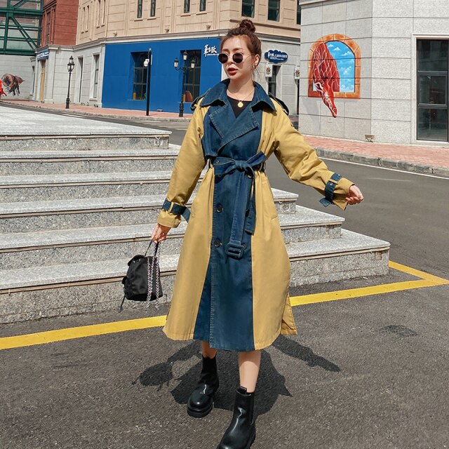 Trench a effet jean