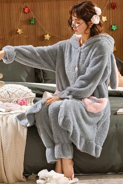 Pyjama Pilou Capuche Femme