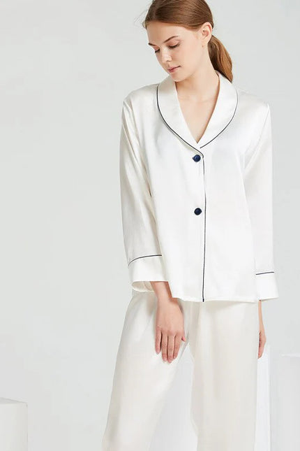 Pyjama Soie Blanc
