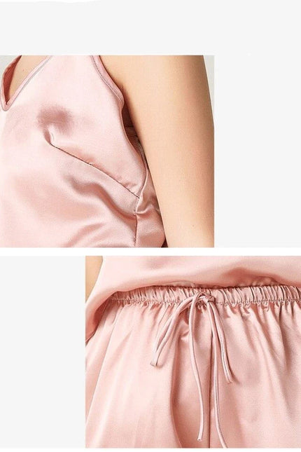Naisten Seksikäs Vaaleanpunainen Lyhyt Pyjama