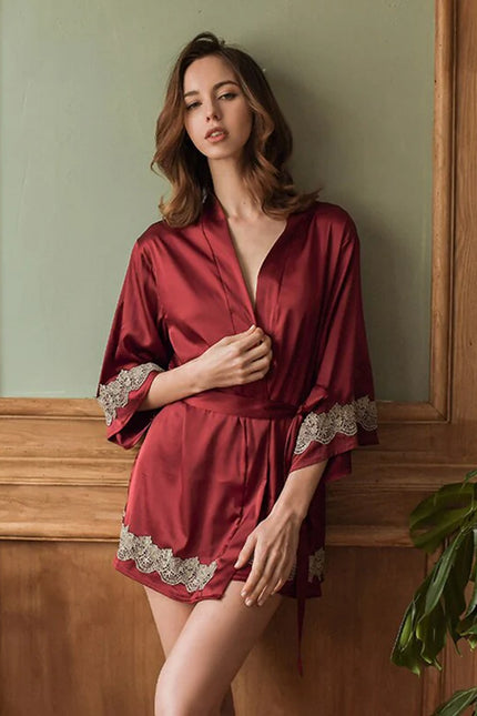 Déshabillé Satin Rouge