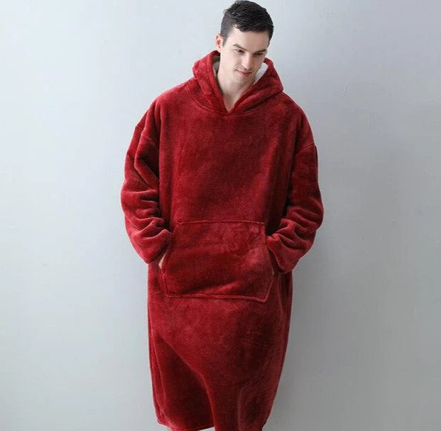Robe de chambre rouge homme