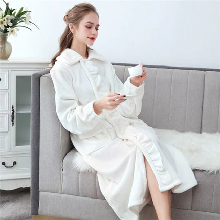 Robe de Chambre Longue Boutonné