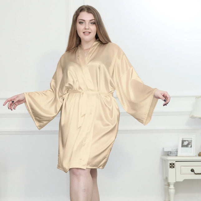 Peignoir Satin Champagne