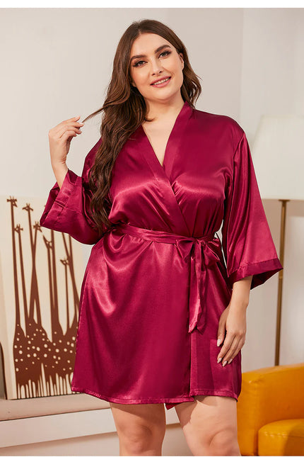 Lyhyt Satiini Kimono