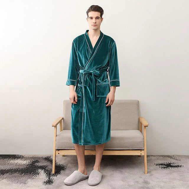 Peignoir De Bain Velours Homme