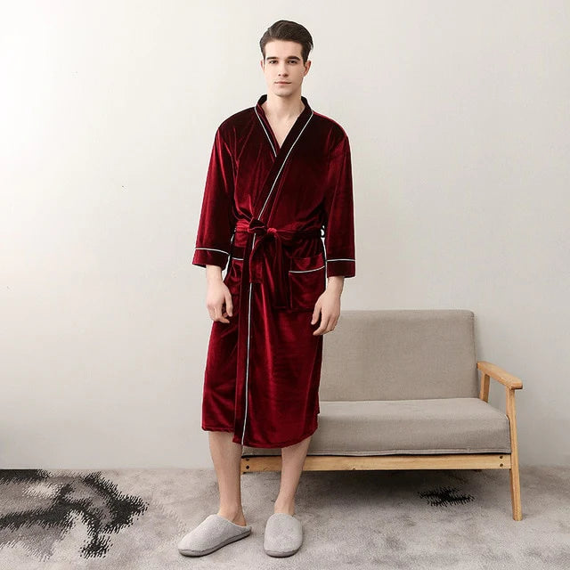 Peignoir En Velours Homme
